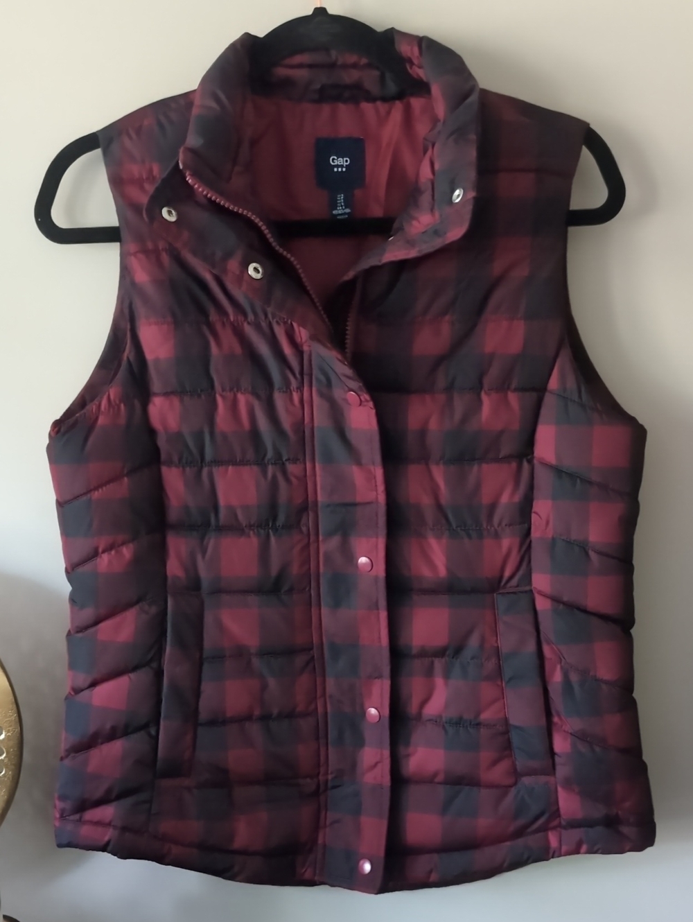 Gap Factory Plaid Puffer Vest